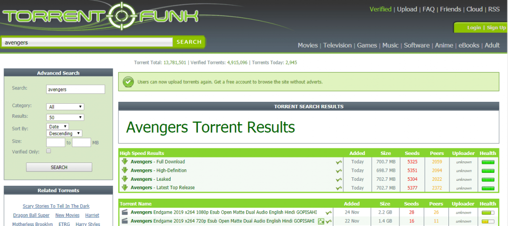 Free Torrent Sites