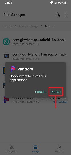 pandora one apk download