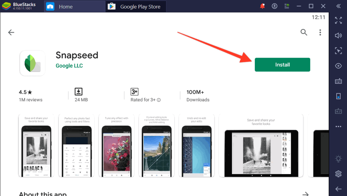 Search Snapseed For PC