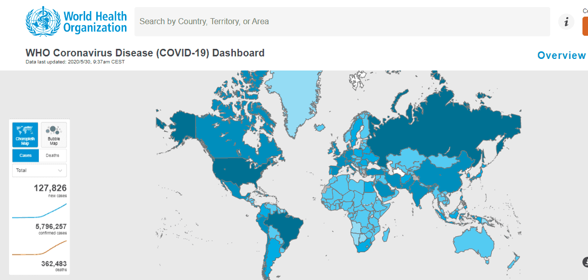 WHO Coronavirus Tracker