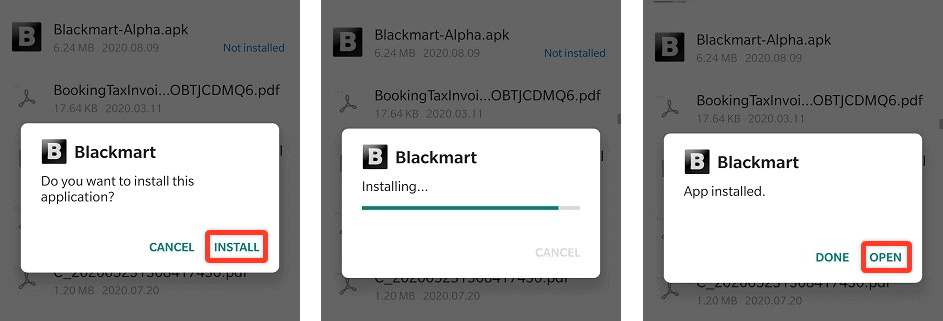 BlackMart Apk Install