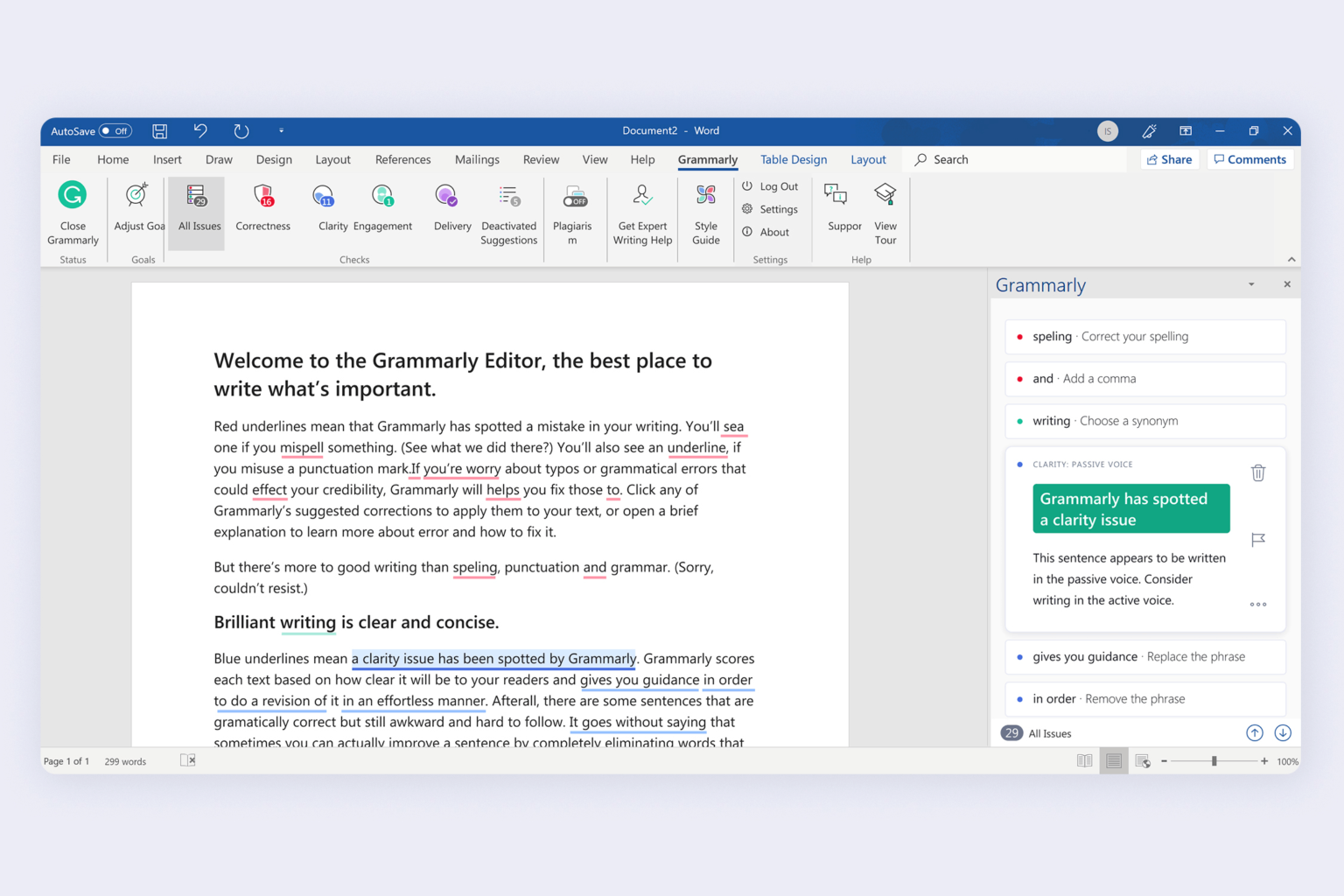 free grammarly for microsoft word