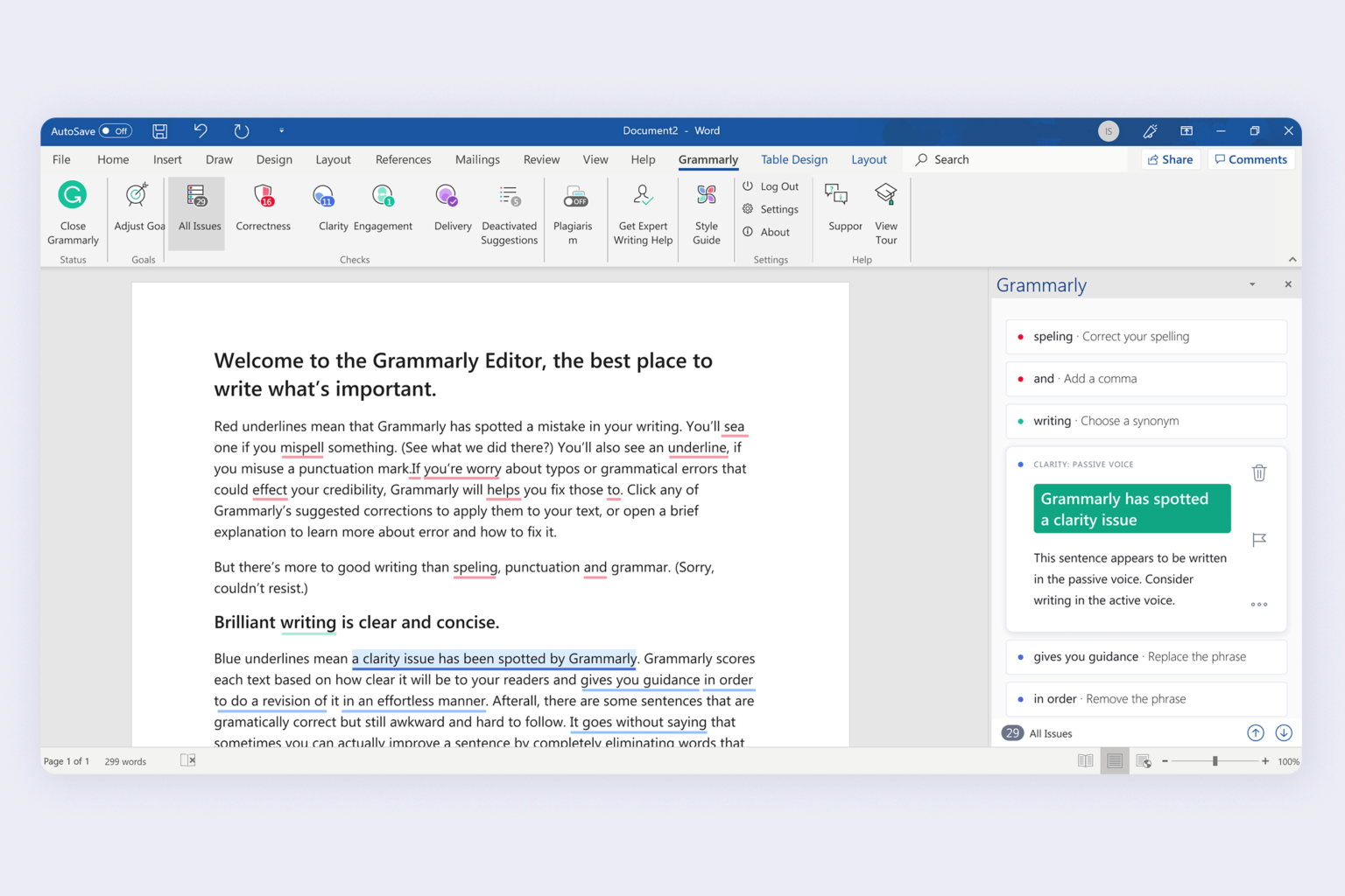 grammarly premium microsoft word free