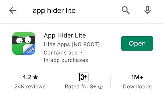 Open App Hider Lite