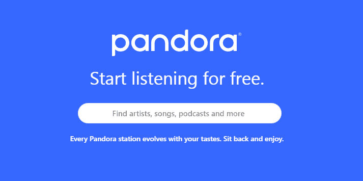 Pandora Free Music Streaming Website