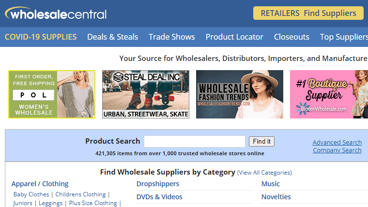 WholesaleCentral.com - Sites Like Alibaba.com