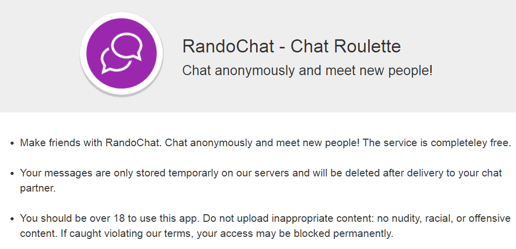 RandoChat - Anonymous Chatting Application
