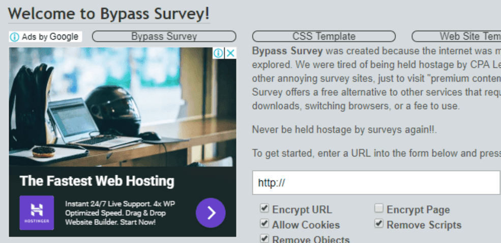 Survey Bypass Tool