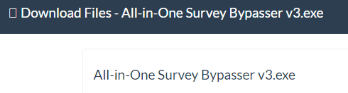 All in one Survey Bypass Tool