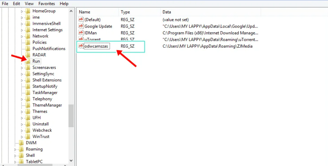Delete Registries to Remove Shortcut Virus