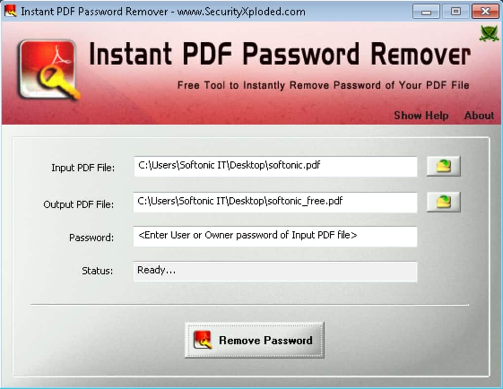 Instant PDF Password Remover