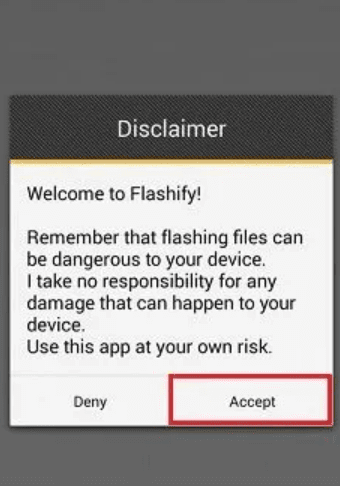 Flashify Disclaimer