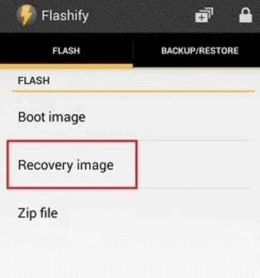 Recovery image