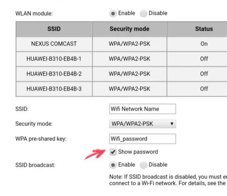 WLAN Settings