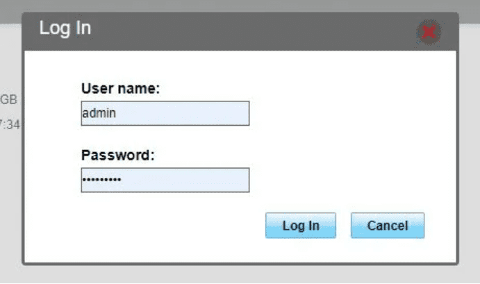 Login to wifi admin panel