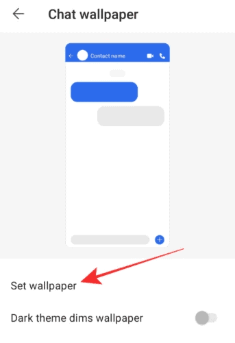 Add custom wallpaper in Signal All Chats