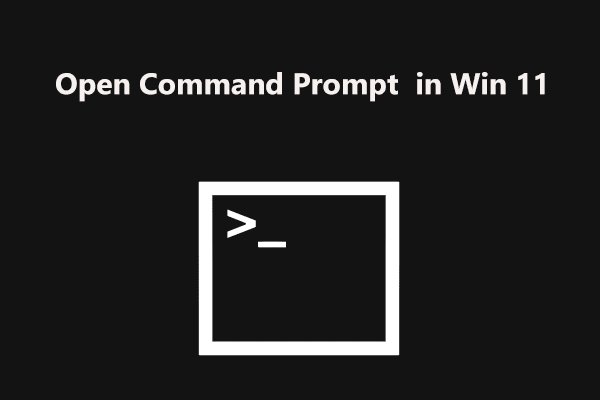 Open Command Prompt in Windows 11
