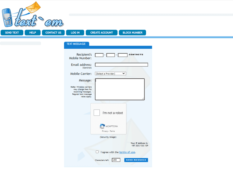 Send Free SMS Without Showing A Number